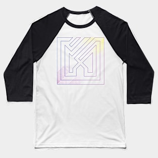 Abstract purple art modern geometric Baseball T-Shirt